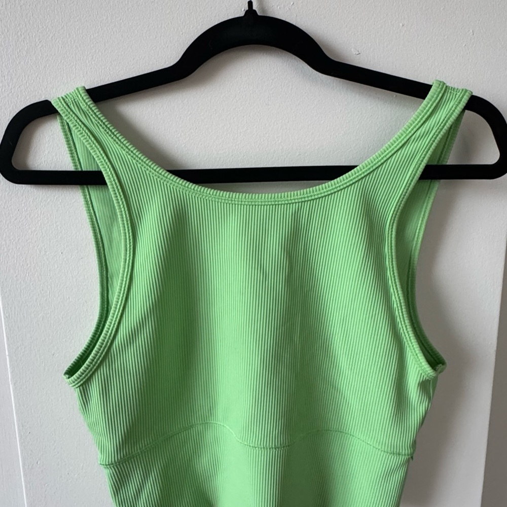Lululemon Lime Green Ribbed Tank Top